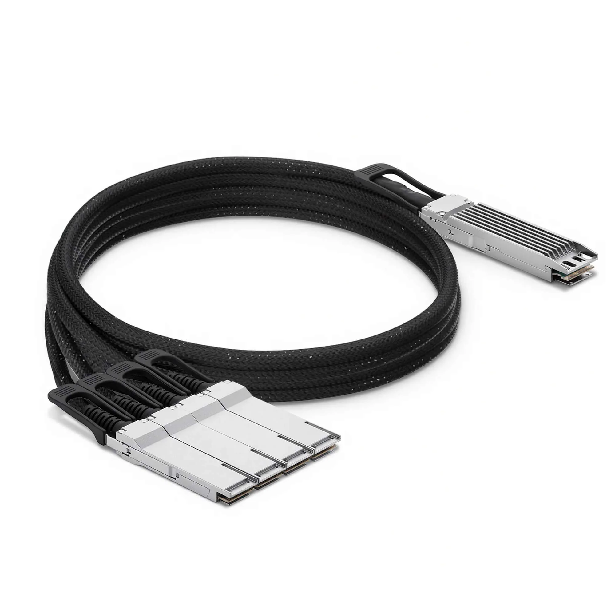 NSComm NVIDIA/Mellanox Compatible 800G OSFP Finned Top to 4 x 200G QSFP112 Active Direct Attach Copper Breakout Cable up to 5m(16ft) — 1m (3ft) / Nvidia