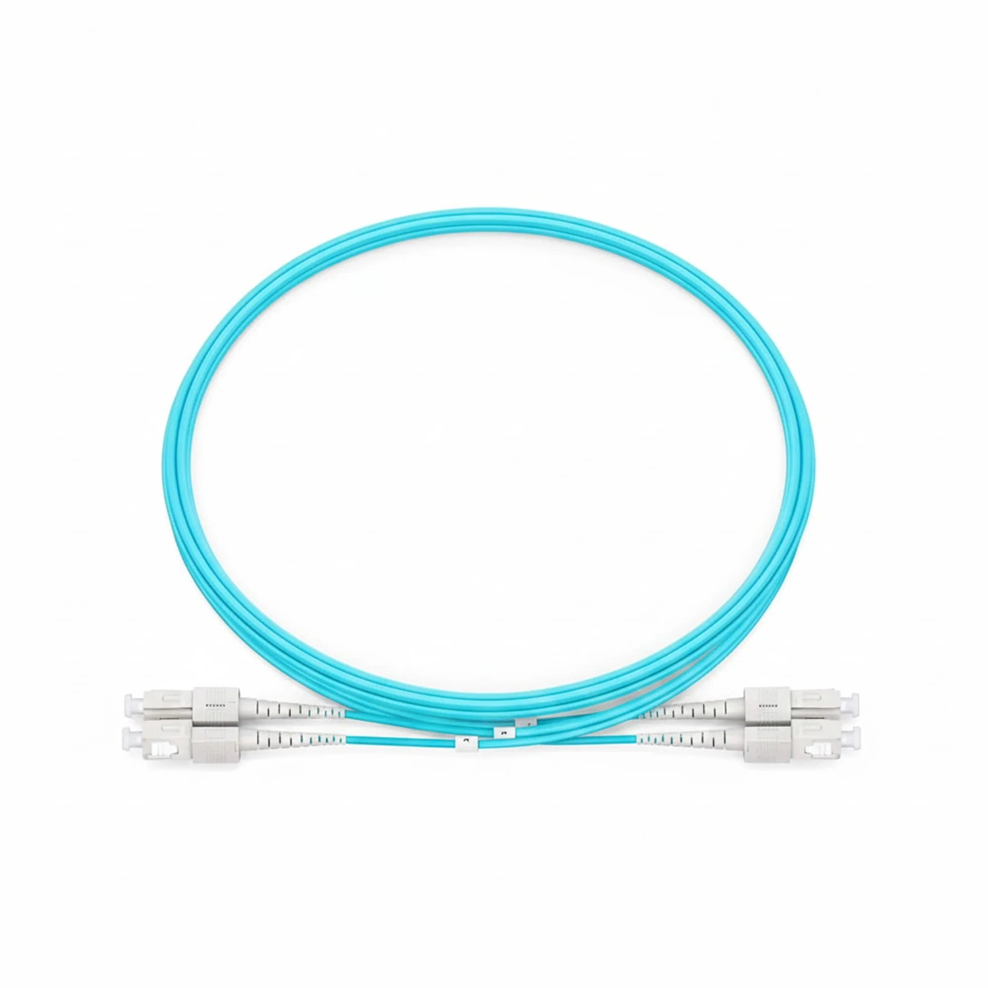 NSComm SC UPC to SC UPC Duplex Multimode(OM3) Fiber Patch Cable, 2 Fibers, 2.0mm OFNR — 1m (3ft)