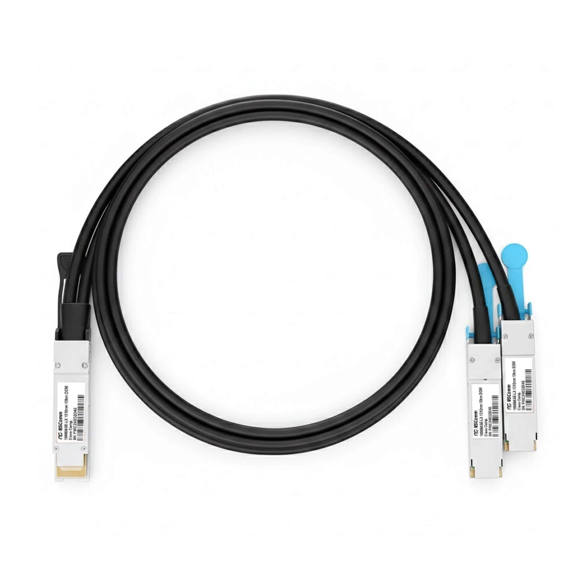 NSComm NVIDIA/Mellanox Compatible 400G QSFP-DD to 2 x 200G QSFP56 Ethernet Active Direct Attach Copper Cable up to 5m(16ft) — 1m (3ft) / Nvidia