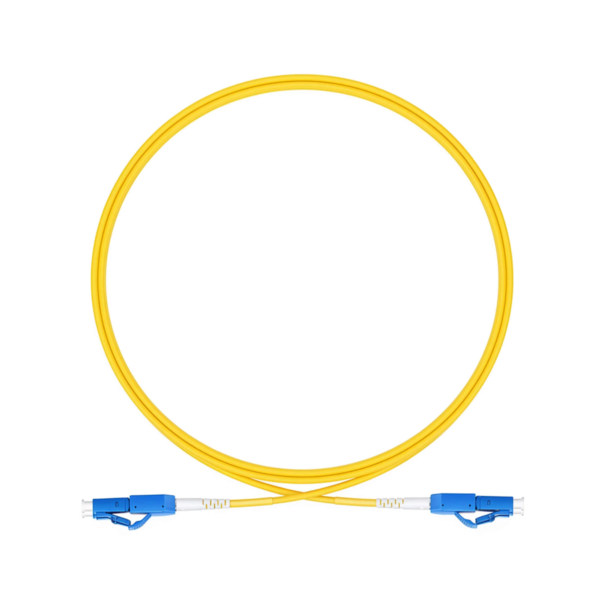 NSComm LC UPC to LC UPC Duplex Standard Clip Uniboot Single Mode Fiber Patch Cable, 2.0mm OFNR — 1m (3ft)