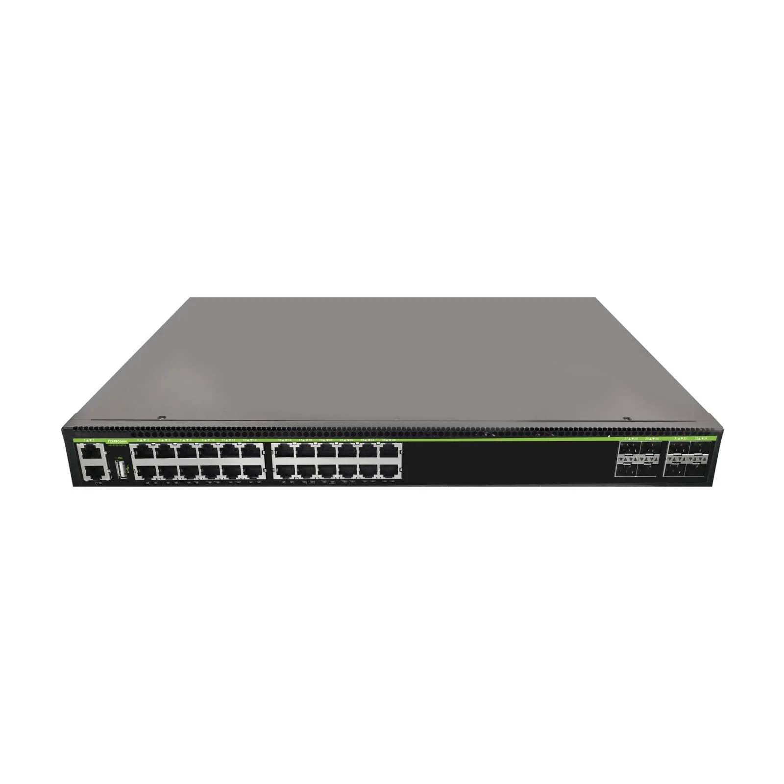 NSComm E530-24P6Y 24-Port PoE+ Campus Access Switch with 25G Uplinks