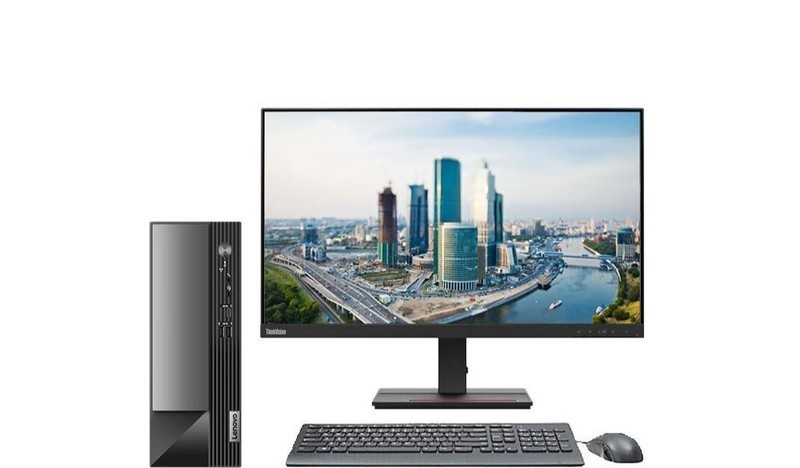 Lenovo настольный компьютер для офиса и налогового учёта малый корпус (i5 10400/8G/256G+1T/DVD запись дисков /W7/23.8 дюйма, узкие рамки)