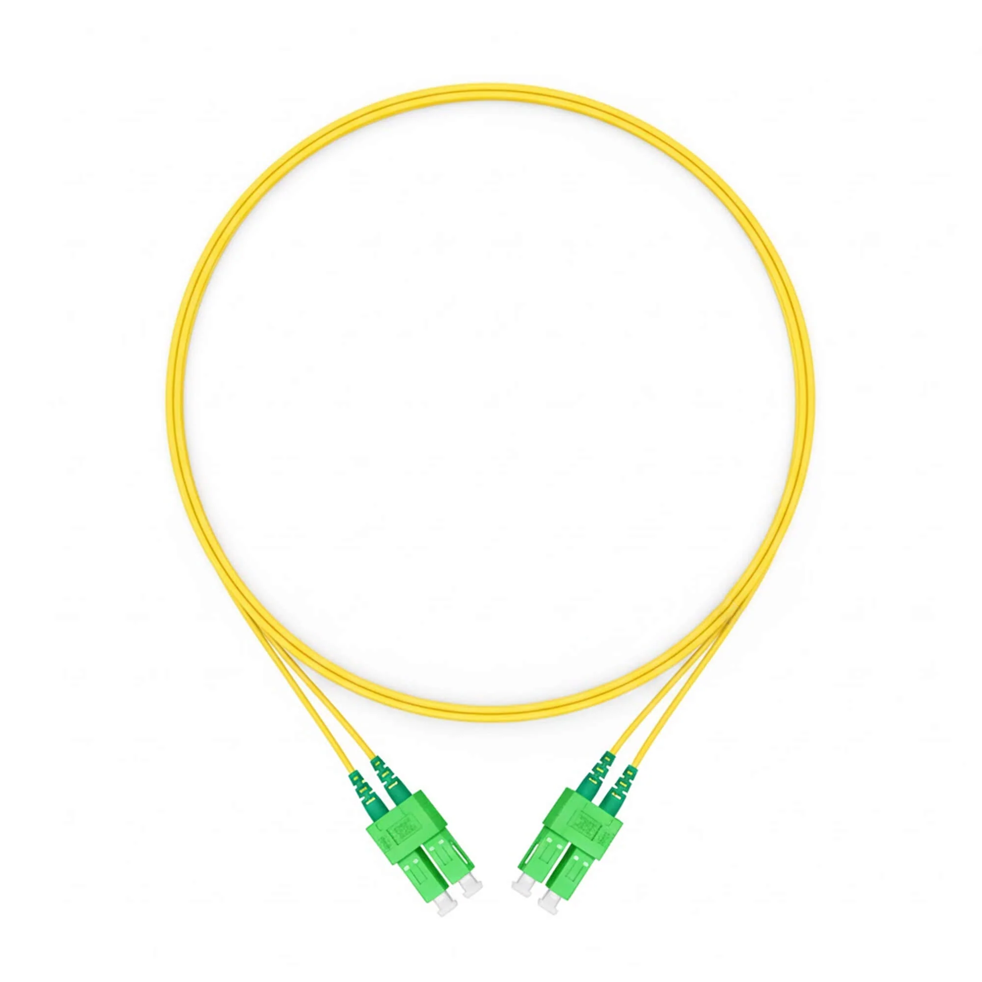 NSComm SC APC to SC APC Duplex Single Mode Fiber Patch Cable, 2.0mm OFNR — 2m (7ft)