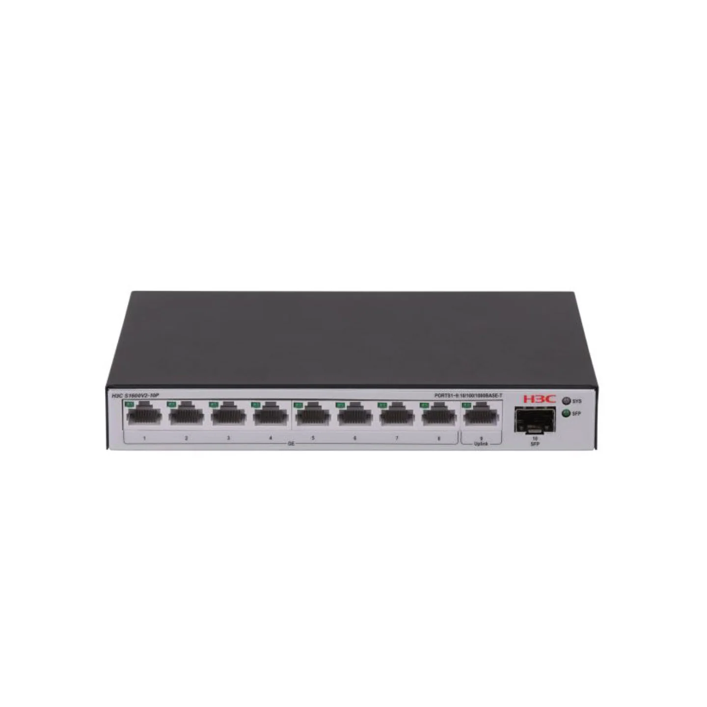 H3C S1600V2-10P 9xGE + 1xSFP Web-Managed SMB Gigabit Switch