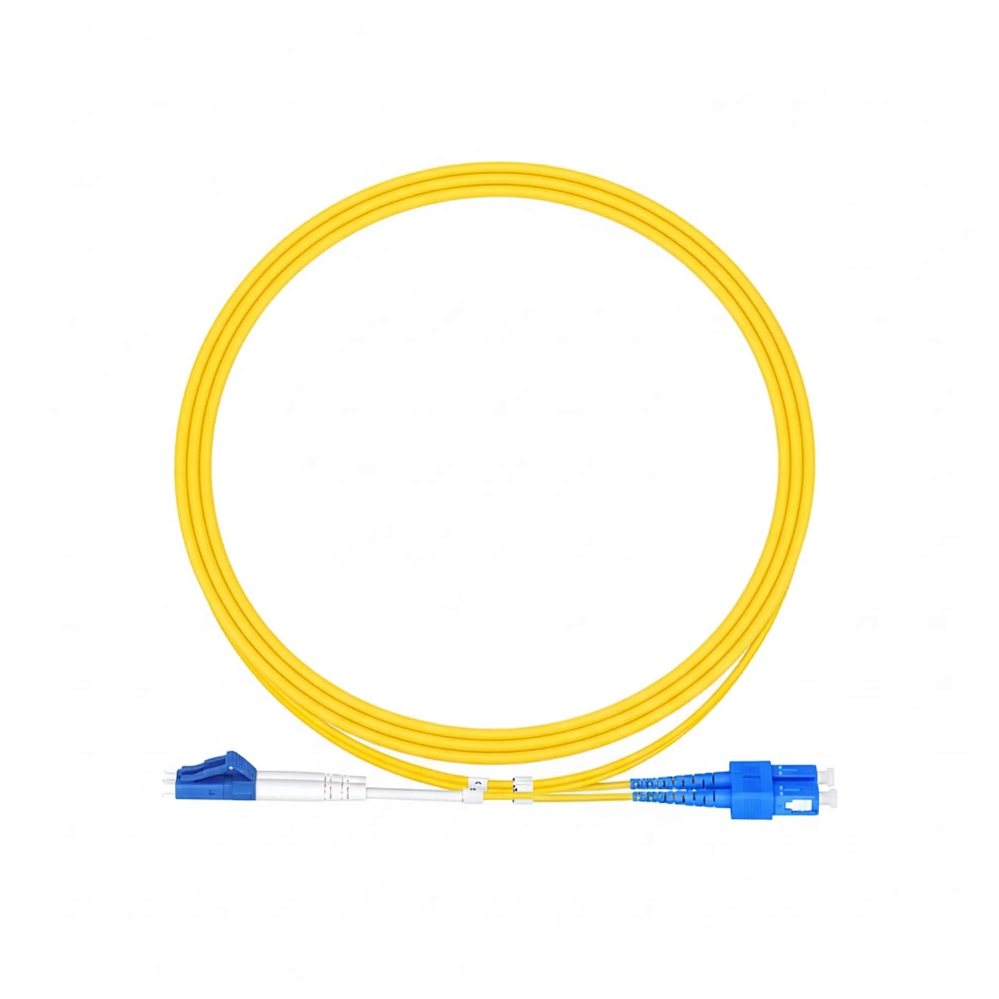 NSComm LC UPC to SC UPC Duplex Single Mode Fiber Patch Cable, 2.0mm OFNR — 1m (3ft)