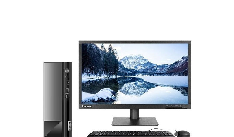 Lenovo настольный компьютер для офиса и налогового учёта малый корпус (i5 10400/8G/256G+1T/DVD запись дисков /W7/19.5 дюйма)