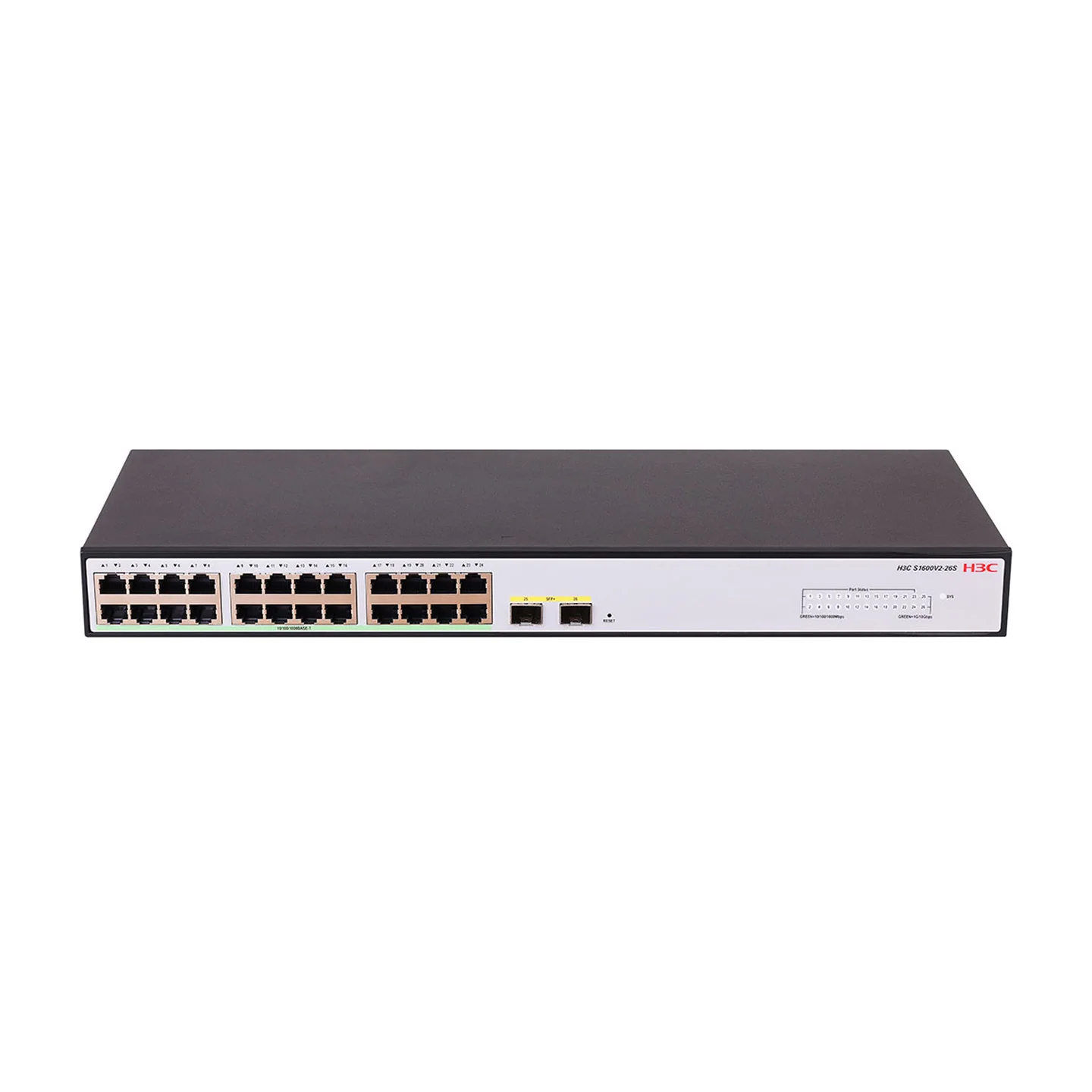 H3C S1600V2-26S 24xGE + 2xSFP+ Web-Managed SMB Access Switch