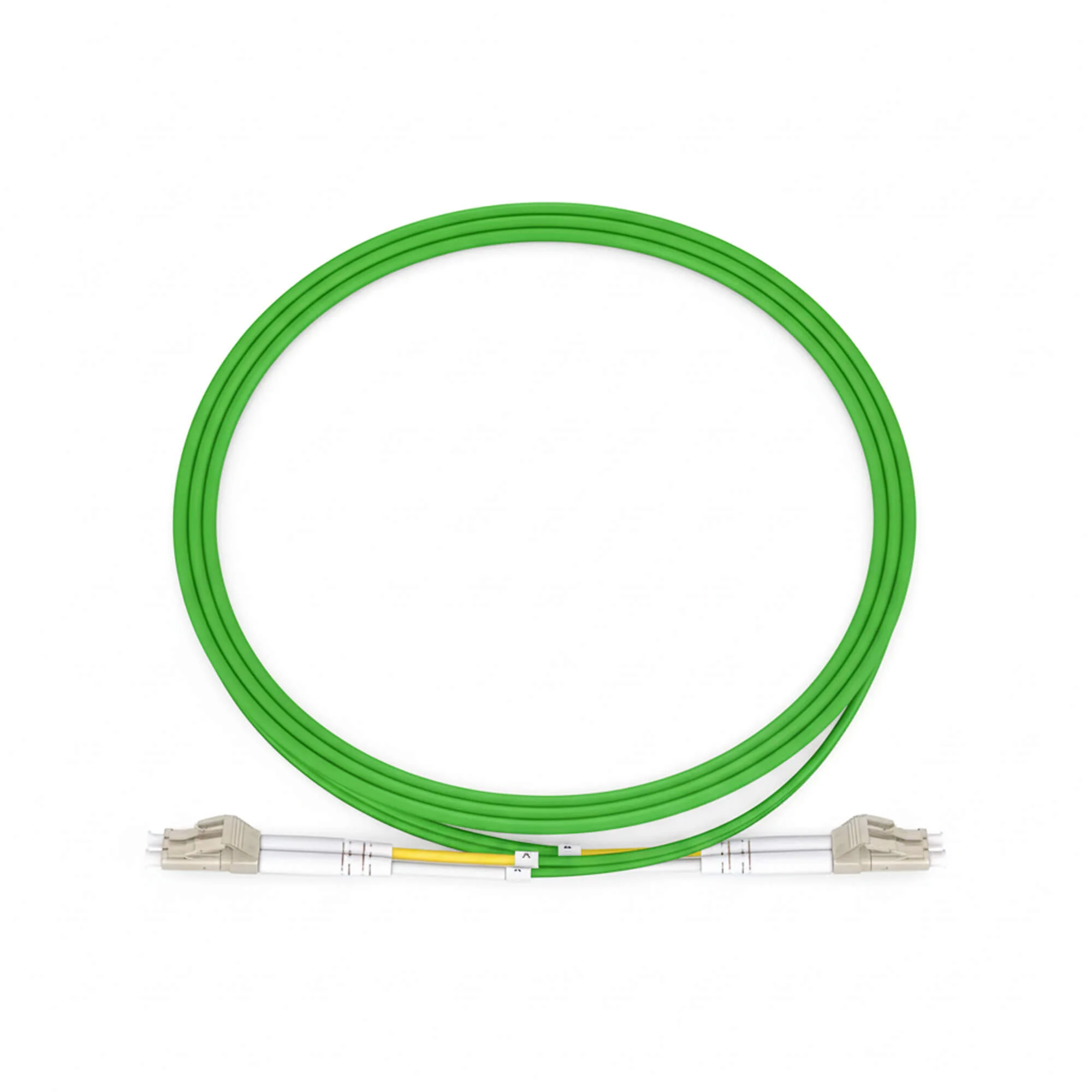 NSComm LC UPC to LC UPC Duplex Multimode(OM5) Fiber Patch Cable, 2 Fibers, 2.0mm OFNR — 1m (3ft)