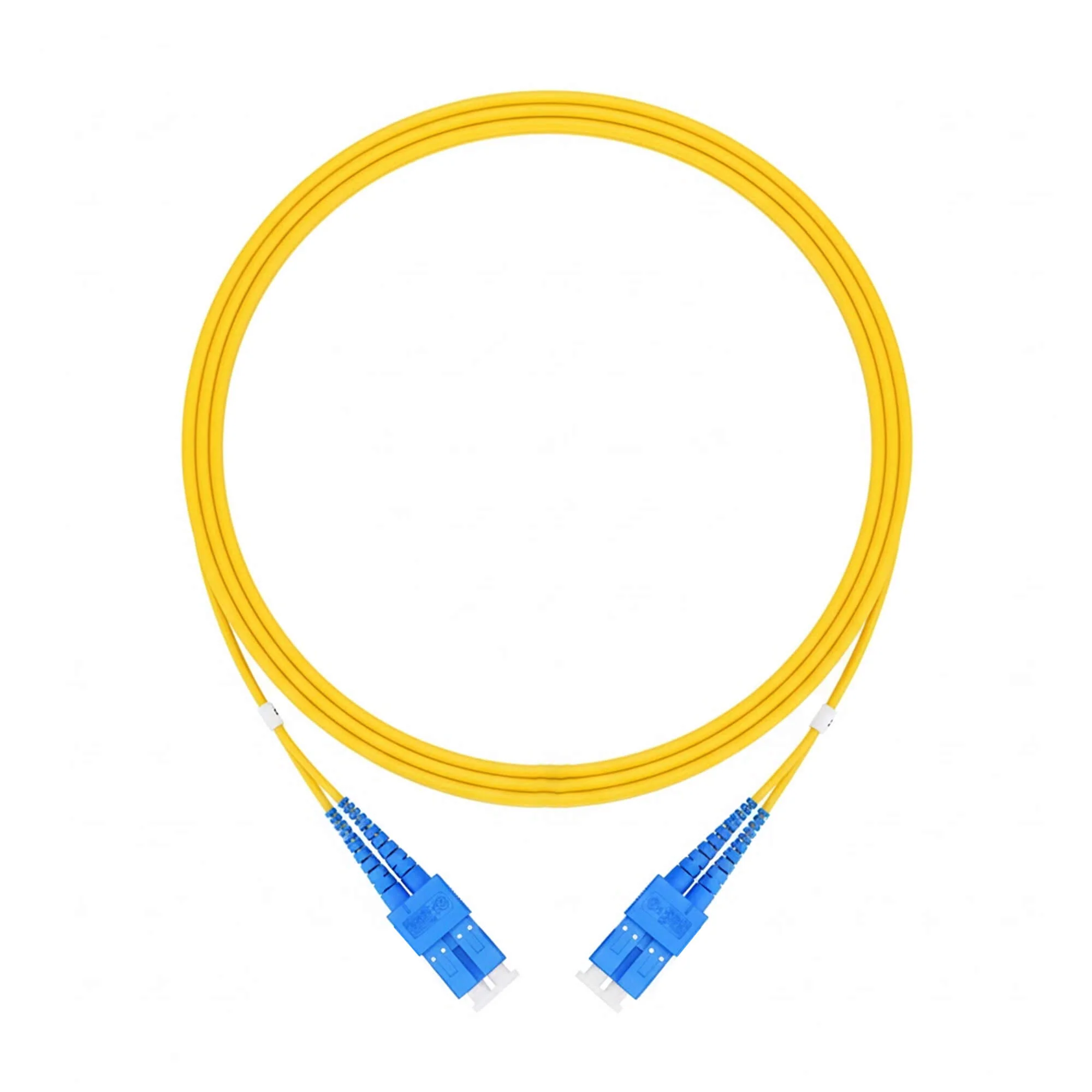 NSComm SC UPC to SC UPC Duplex Single Mode Fiber Patch Cable, 2.0mm OFNR — 1m (3ft)