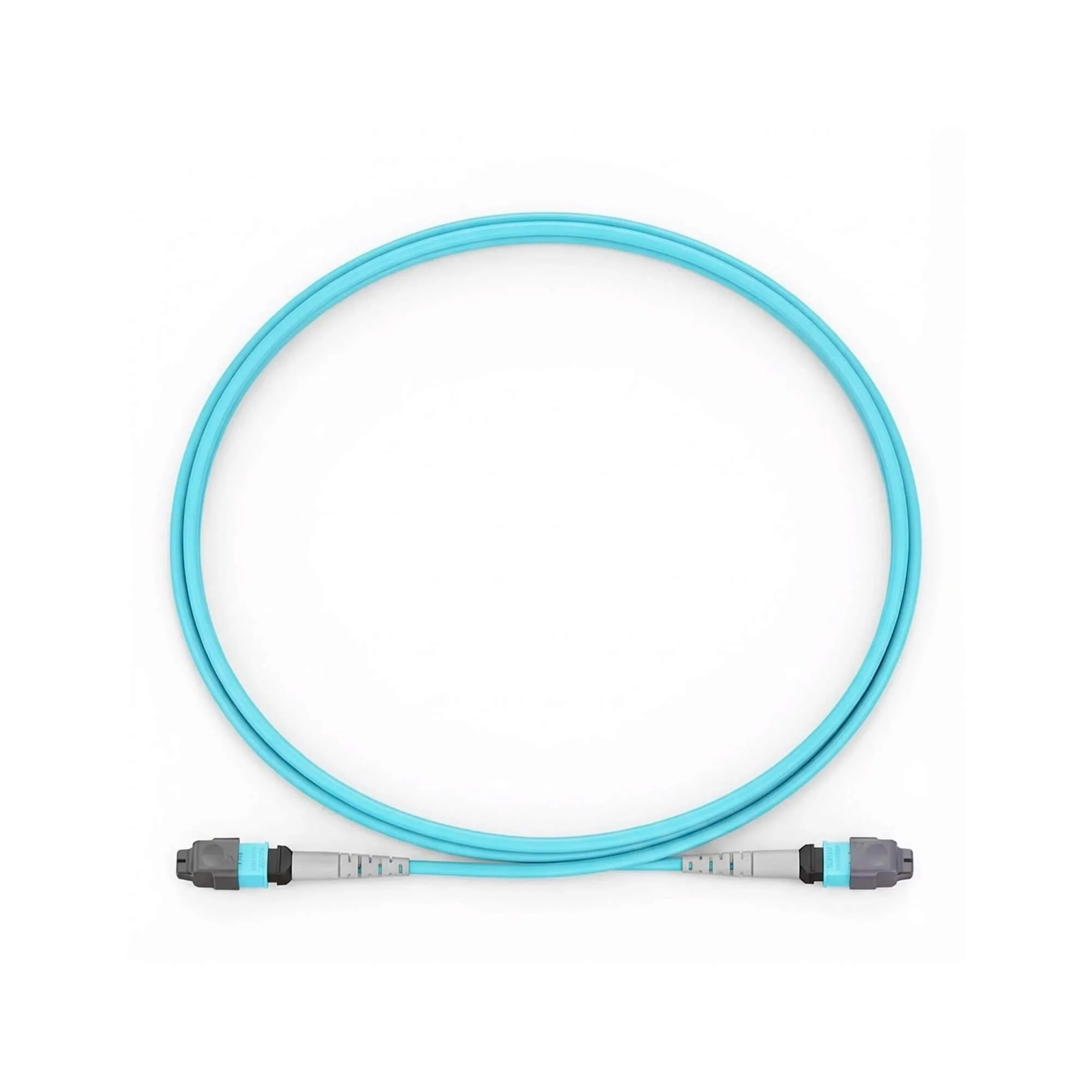 NSComm MPO Jumper Cables, MPO-8 UPC (Female) to MPO-8 UPC (Female), 8 Fibers, Multimode (OM3), OFNR, Low Loss, Polarity Type B — 1m (3ft)