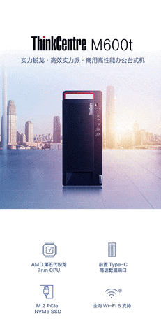 Lenovo ThinkCentre M600t(R5 5600G/8GB/1TB/ встроенная графика)