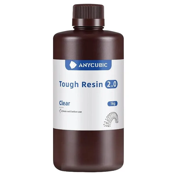 Фотополимерная смола Anycubic Flexible Tough Resin 2.0 прозрачная (1 кг)