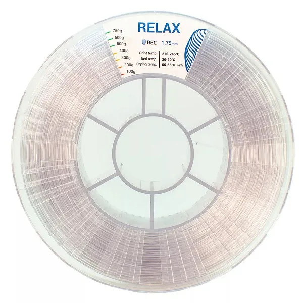 RELAX пластик REC 1.75 мм, 750 гр прозрачный