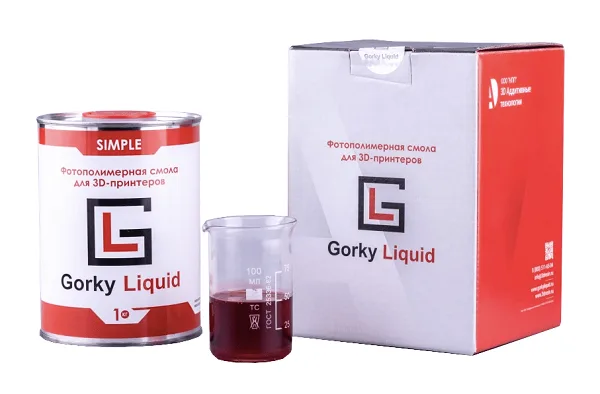 Фотополимерная смола Gorky Liquid Simple красная 1 кг