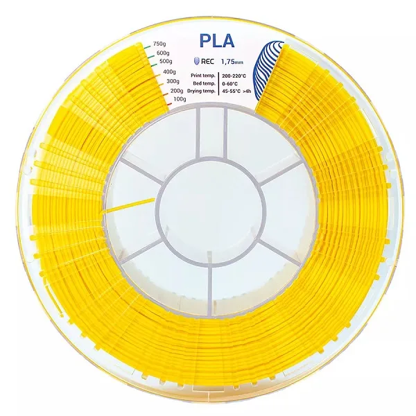 PLA пластик REC 1.75 мм жёлтый