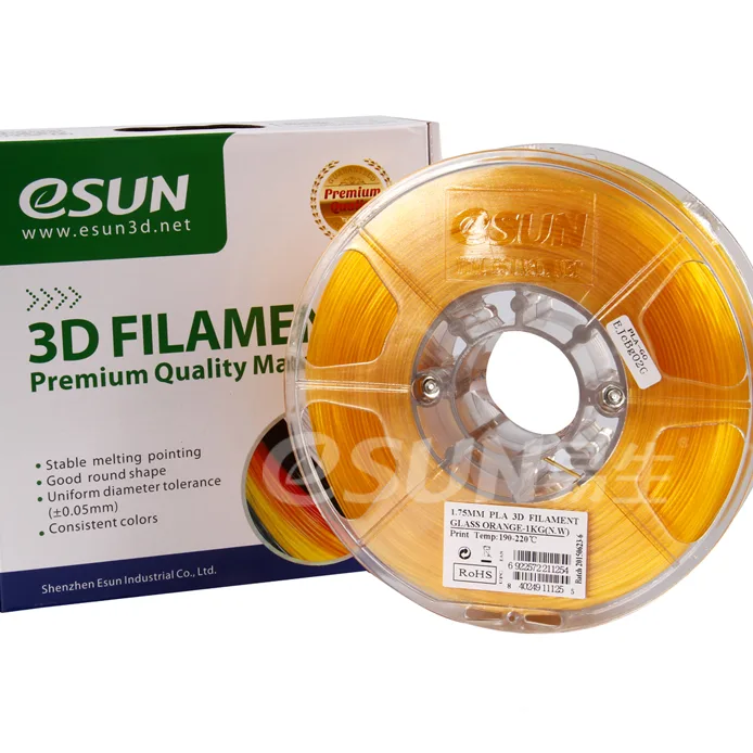 Нить для 3D-принтера eSUN 3D PLA прозрачно-оранжевый 2.85 мм
