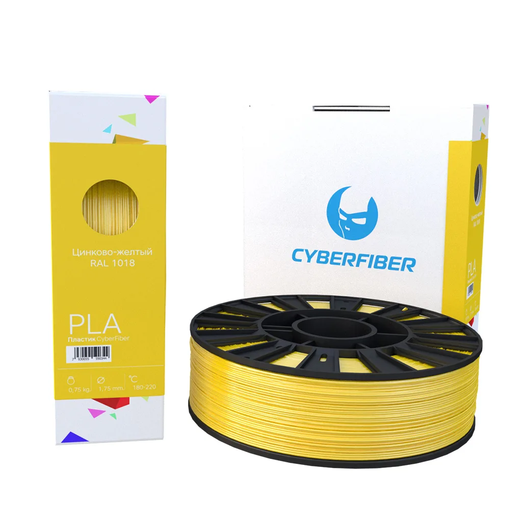 PLA пластик CyberFiber цинково-желтый