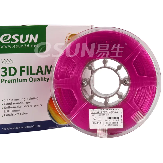 Нить для 3D-принтера eSUN 3D PLA прозрачно-фиолетовый 2.85 мм