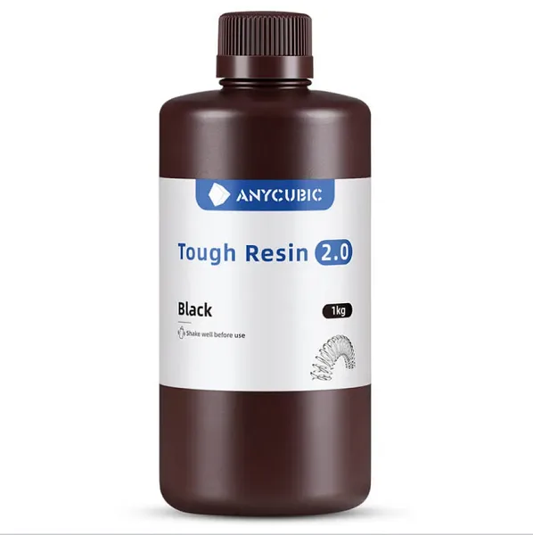 Фотополимерная смола Anycubic Flexible Tough Resin 2.0 черная (1 кг)