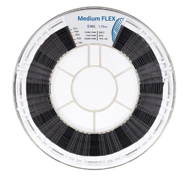 Medium Flex пластик REC 1.75 мм черный