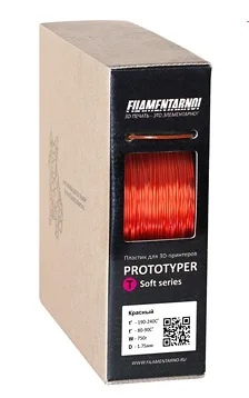 PROTOTYPER T-SOFT (ПРОЗРАЧНЫЙ) 1.75 мм Красный