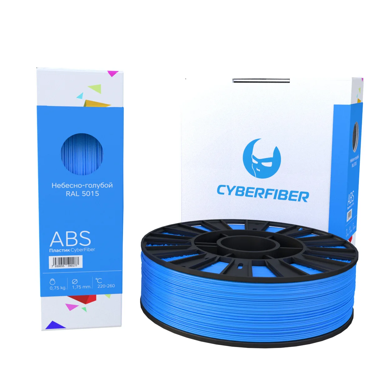 ABS пластик CyberFiber небесно-голубой
