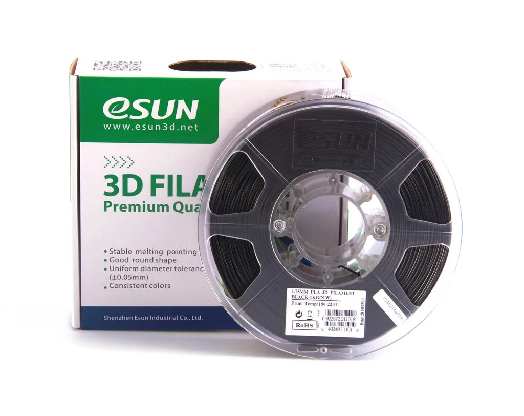 Нить для 3D-принтера eSUN 3D PLA черный 2.85 мм