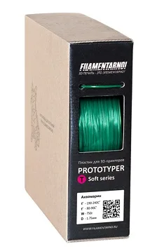 PROTOTYPER T-SOFT (ПРОЗРАЧНЫЙ) 1.75 мм Аквамарин