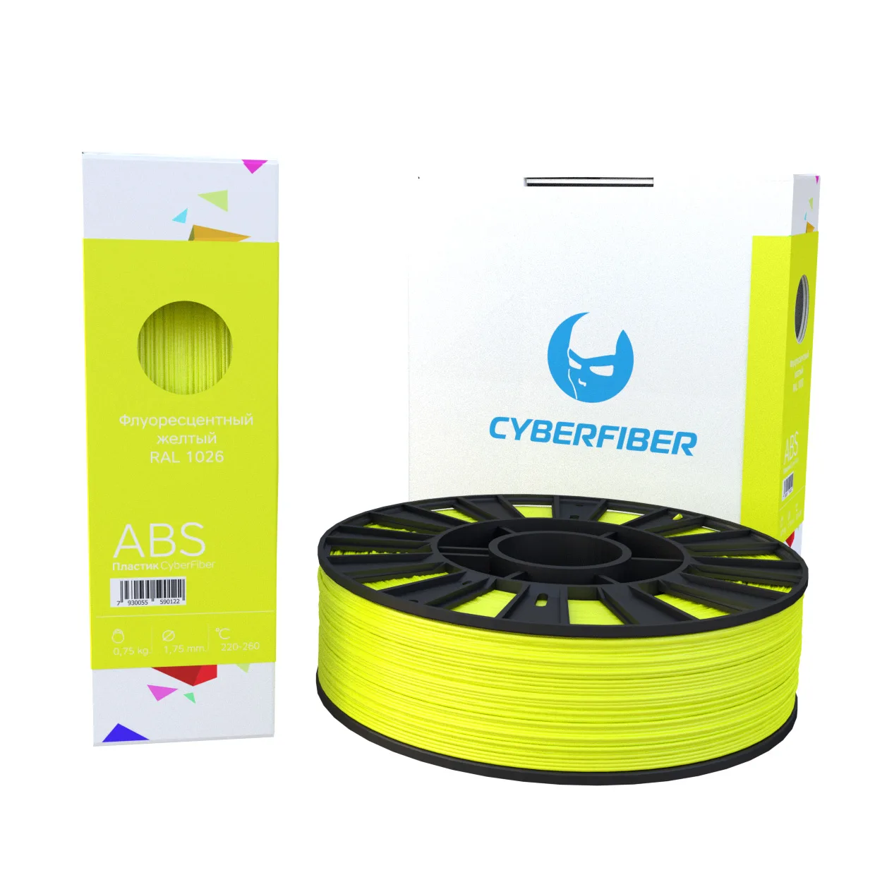 ABS пластик CyberFiber флуоресцентный желтый