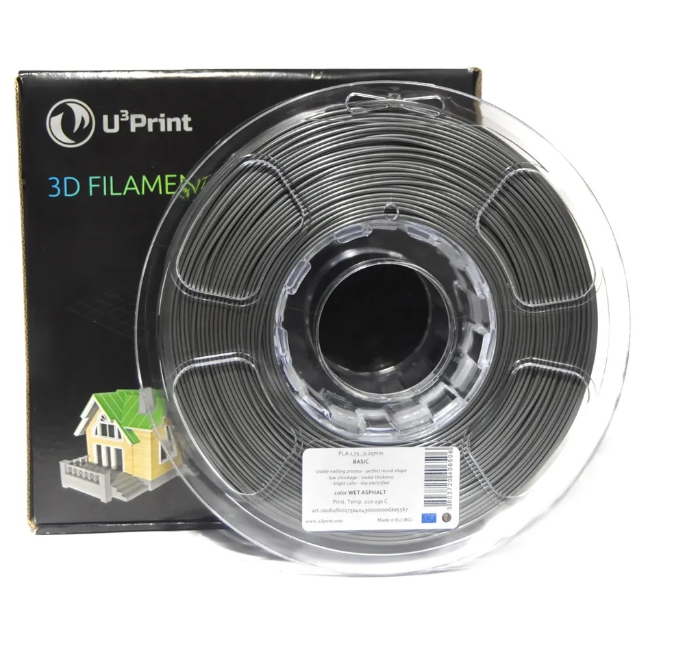 PLA basic пластик U3Print wet asphalt (мокрый асфальт)