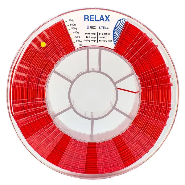 RELAX пластик REC 1.75 мм, 750 гр красный