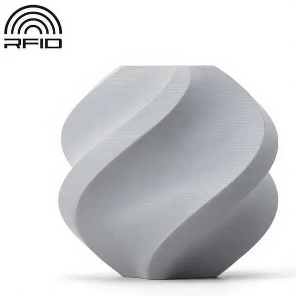Катушка PLA Lite пластика Bambu lab RFID 1.75 мм 1кг серая
