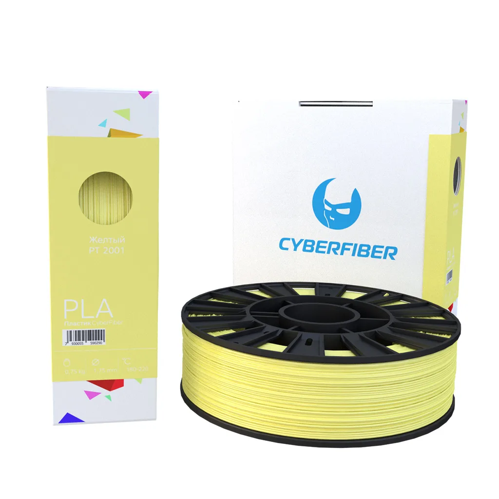 PLA пластик CyberFiber желтый