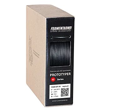 PA66 GF-30 пластик Filamentarno 1,75 мм черный