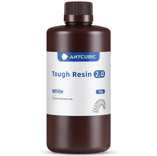 Фотополимерная смола Anycubic Flexible Tough Resin 2.0 белая (1 кг)