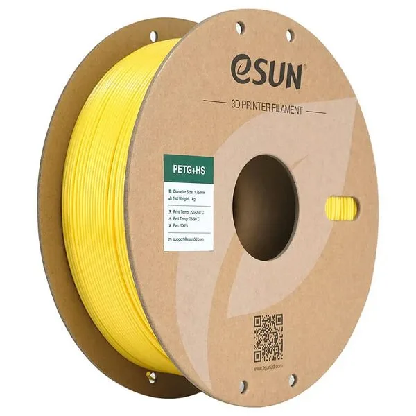 Катушка PETG+HS пластика ESUN 1.75 мм 1кг желтая