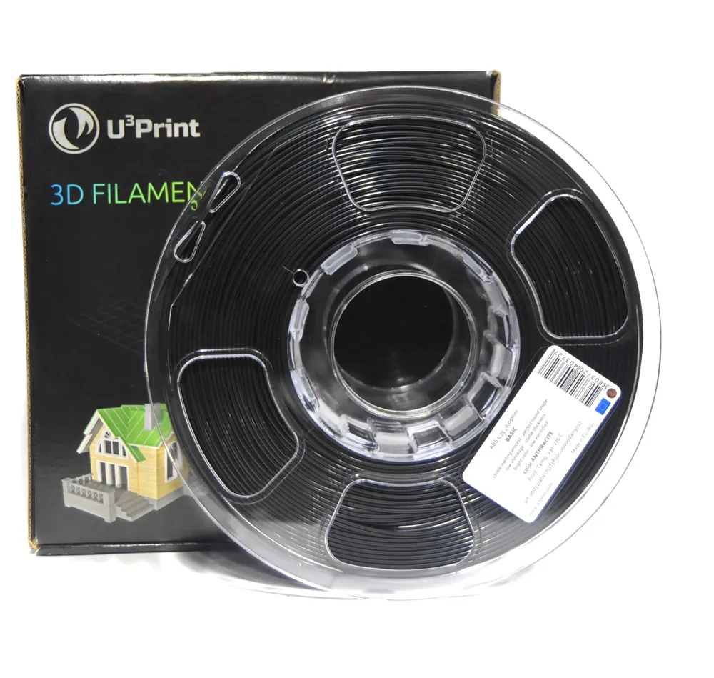 PLA basic Plus пластик U3Print anthracite (черный)