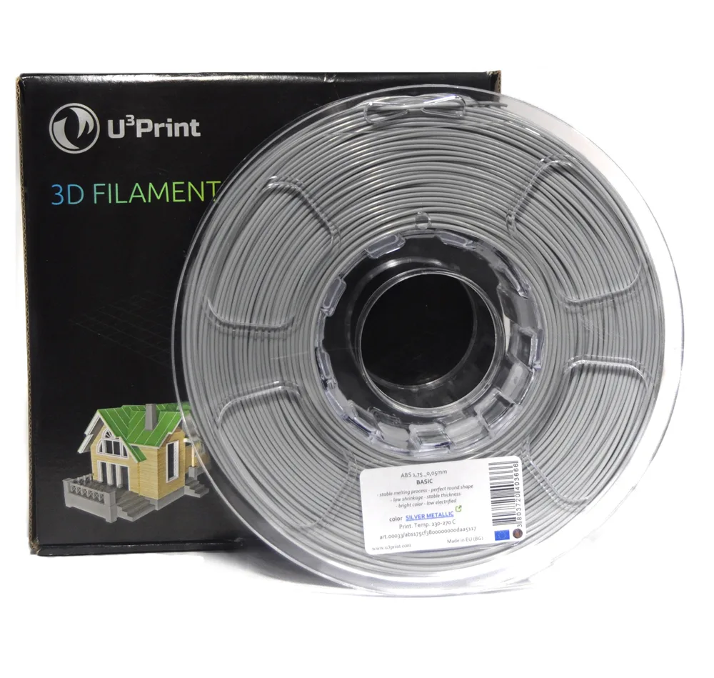 ABS пластик U3Print silver metallic (серебристый)