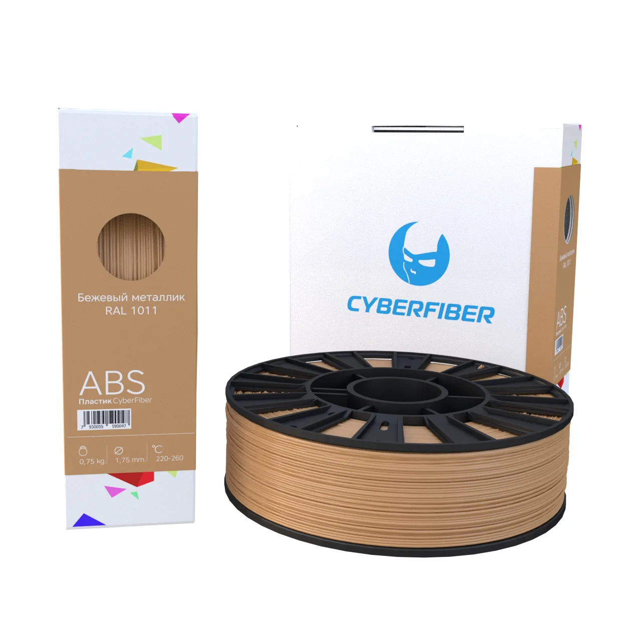 ABS пластик CyberFiber бежевый металлик