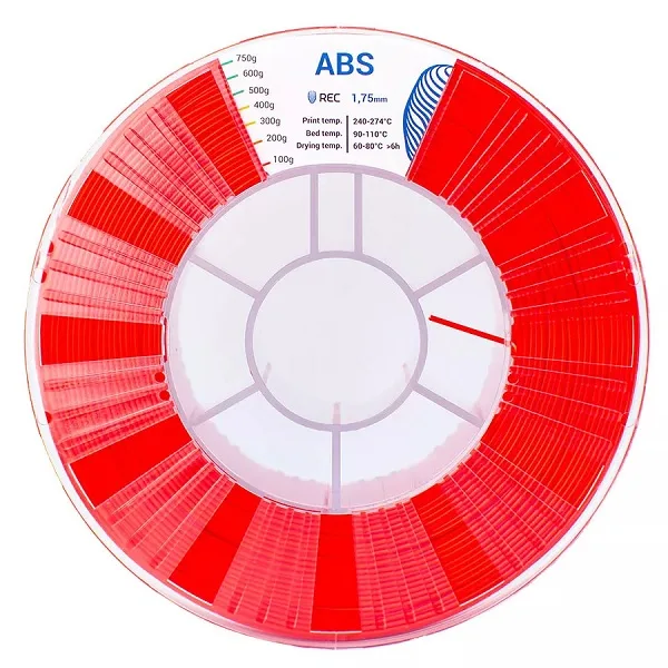 ABS пластик REC 1,75 мм красный