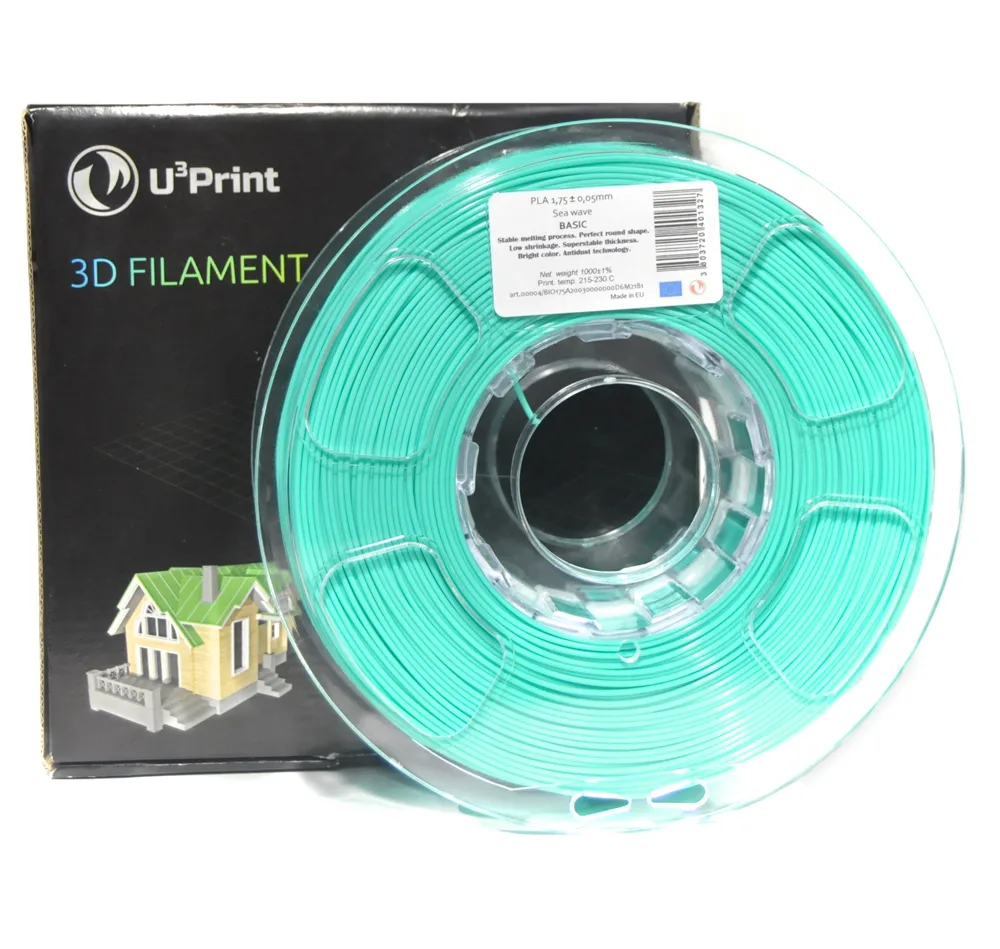 PLA basic пластик U3Print sea wave (бирюзовый)