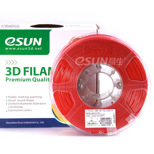 Нить для 3D-принтера eSUN 3D ABS красный 2.85 мм