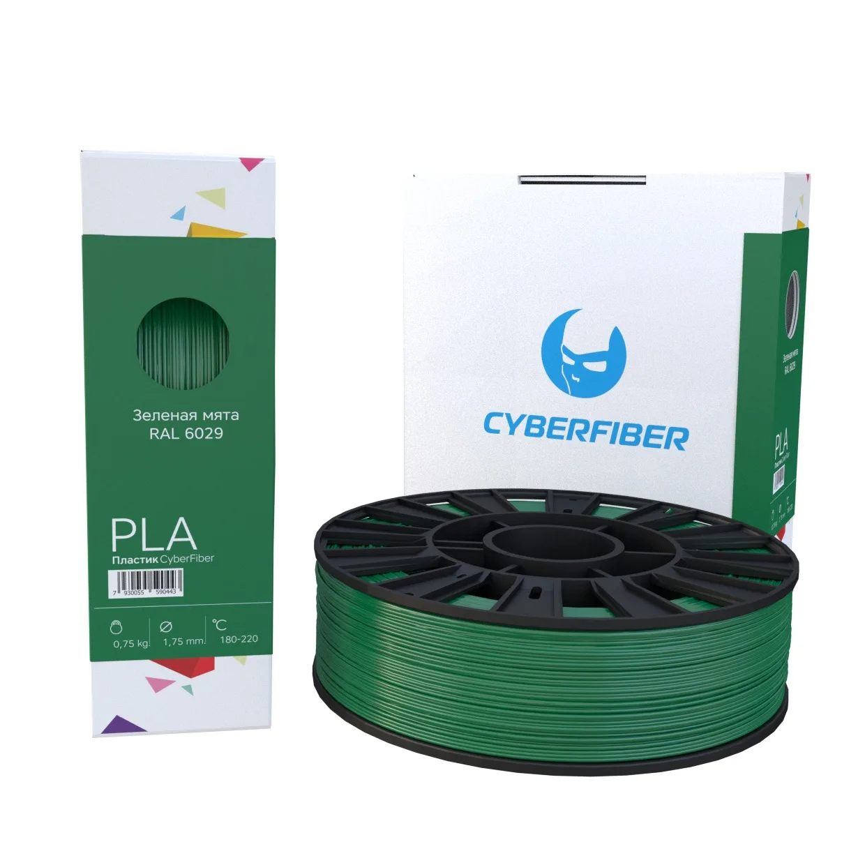 PLA пластик CyberFiber зеленая мята