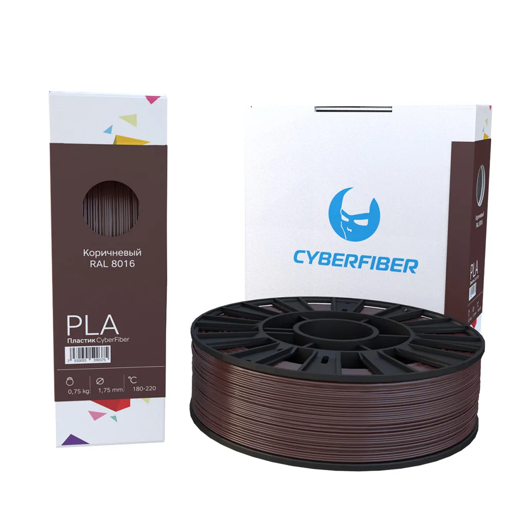 PLA пластик CyberFiber коричневый