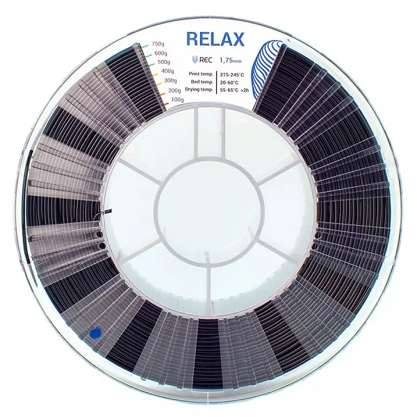 RELAX пластик REC 1.75 мм, 750 гр черный