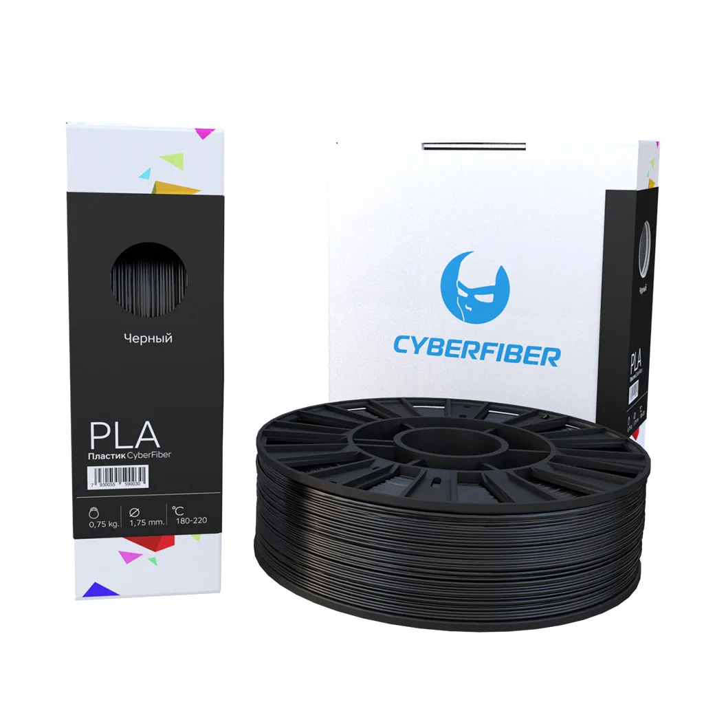 PLA пластик CyberFiber черный
