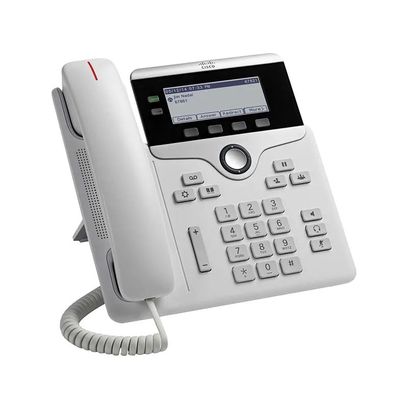 CP-7821-W-K9 Cisco IP телефон 2 линии SIP, 2 x FE PoE, LCD 396x162 BW, гарнитура RJ-9