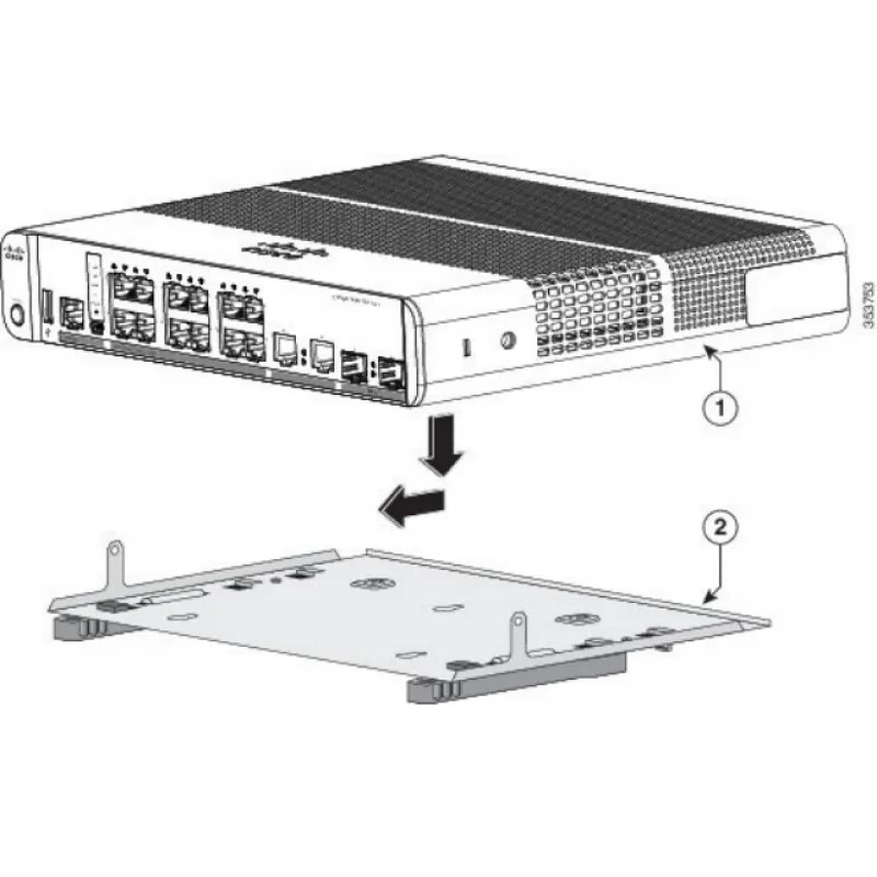 CMPCT-DIN-MNT Cisco крепежный комплект Cisco Catalyst 3650-CX, 2960-CX и компактных 2960L в стойку