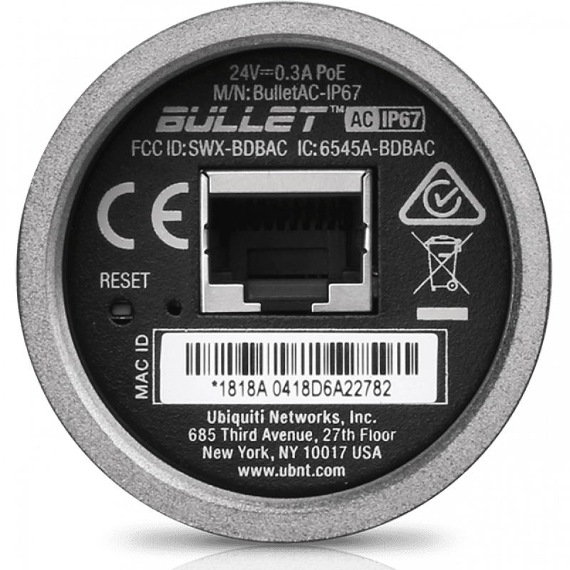 Ubiquiti Радиомост Bullet AC IP67 BULLETACIP67 (BULLETAC-IP67)