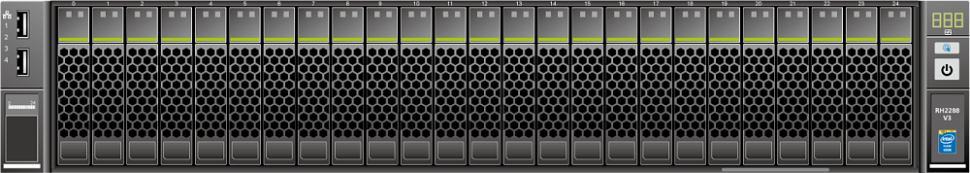 Сервер xFusion FusionServer RH2288 V3, 25 дисков
